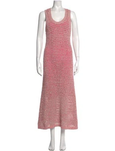 Pre-owned Derek Lam 10 Crosby Patterned Long Dress W/ Tags In Pink