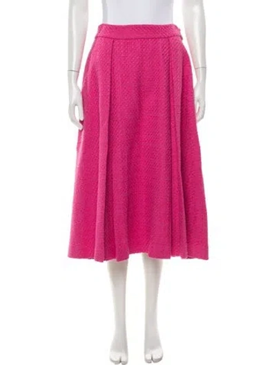 Pre-owned Derek Lam 10 Crosby Patterned Midi Length Skirt W/ Tags In Pink