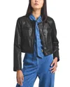 Derek Lam 10 Crosby Penny Leather Jacket In Black