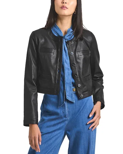 Derek Lam 10 Crosby Penny Leather Jacket In Black