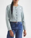 Derek Lam 10 Crosby Penny Sequined Jacket In Light Wash