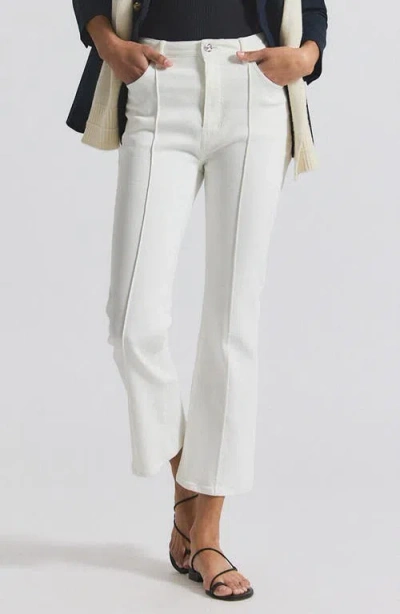 Derek Lam 10 Crosby Perce Pintuck Pleat Comfort Stretch Crop Jeans In White