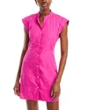 Derek Lam 10 Crosby Peyton Sleeveless Shirt Dress In Berry Bright Pink In Berry