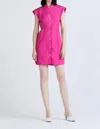 Derek Lam 10 Crosby Peyton Sleeveless Shirt Dress In Berry Bright Pink In Multi