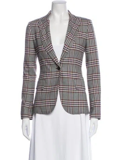 Pre-owned Derek Lam 10 Crosby Plaid Print Blazer In Multi