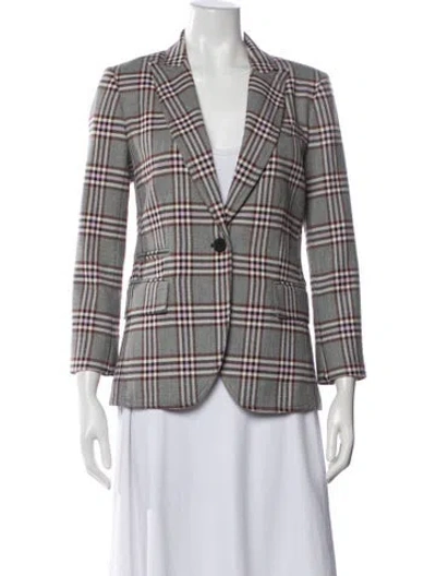 Pre-owned Derek Lam 10 Crosby Plaid Print Blazer In Neutral