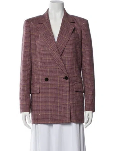 Pre-owned Derek Lam 10 Crosby Plaid Print Coat