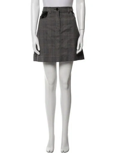 Pre-owned Derek Lam 10 Crosby Plaid Print Mini Skirt In Multi