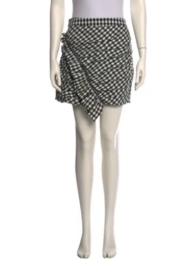 Pre-owned Derek Lam 10 Crosby Plaid Print Mini Skirt In Neutral