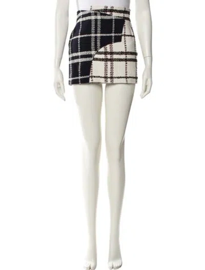 Pre-owned Derek Lam 10 Crosby Plaid Print Mini Skirt In Neutral