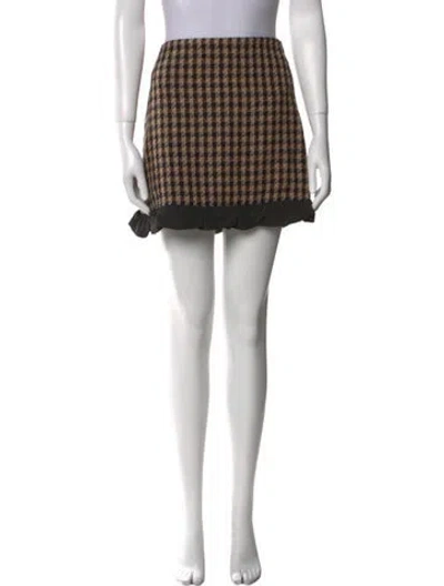 Pre-owned Derek Lam 10 Crosby Plaid Print Mini Skirt W/ Tags In Multi