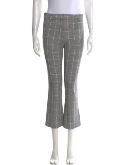 Pre-owned Derek Lam 10 Crosby Plaid Print Straight Leg Pants In Multi