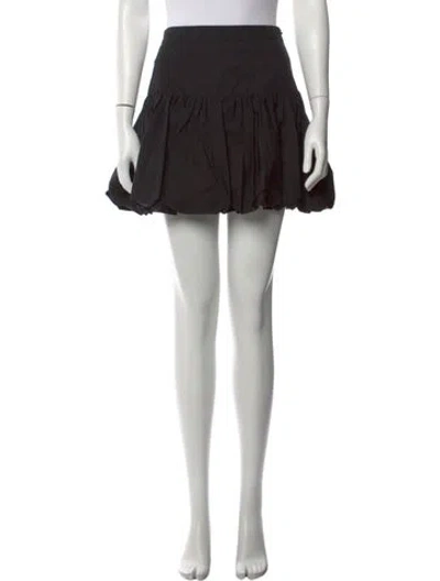 Pre-owned Derek Lam 10 Crosby Pleated Accents Mini Skirt In Black