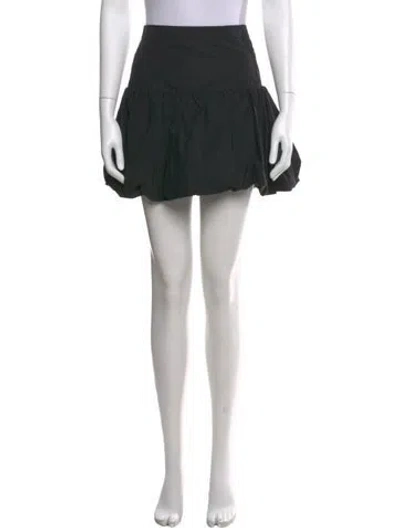 Pre-owned Derek Lam 10 Crosby Pleated Accents Mini Skirt In Black