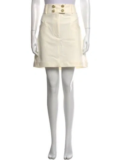 Pre-owned Derek Lam 10 Crosby Pleated Accents Mini Skirt In Neutrals