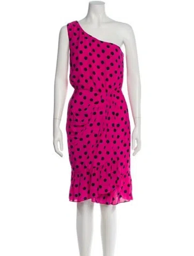 Pre-owned Derek Lam 10 Crosby Polka Dot Print Knee-length Dress In Pink