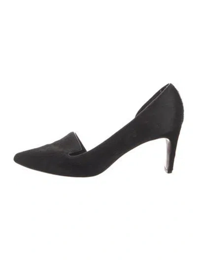 Pre-owned Derek Lam 10 Crosby Ponyhair D'orsay Pumps In Black