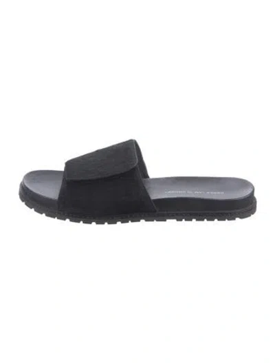 Pre-owned Derek Lam 10 Crosby Ponyhair Slides In Black