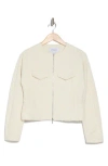 Derek Lam 10 Crosby Prewett Zip Front Jacket In Blanc De Blanc
