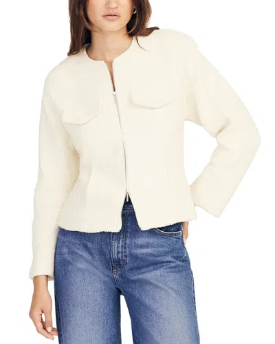 Derek Lam 10 Crosby Prewett Zip Front Wool-blend Jacket In White