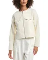 Derek Lam 10 Crosby Prewett Zip Front Wool-blend Jacket In White