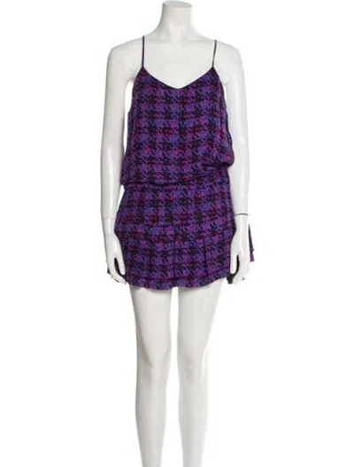 Pre-owned Derek Lam 10 Crosby Printed Mini Dress In Blue