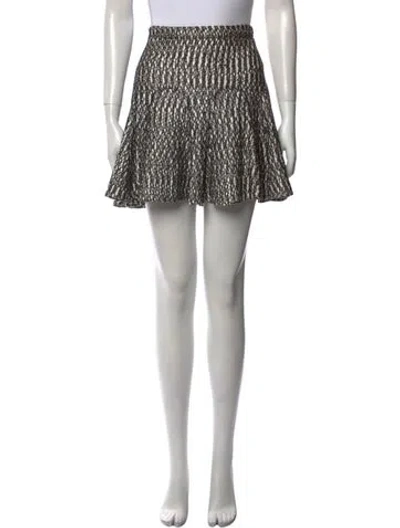 Pre-owned Derek Lam 10 Crosby Printed Mini Skirt In Black