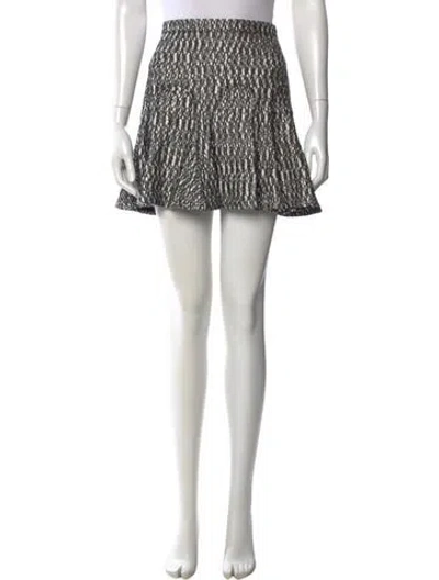 Pre-owned Derek Lam 10 Crosby Printed Mini Skirt In Black