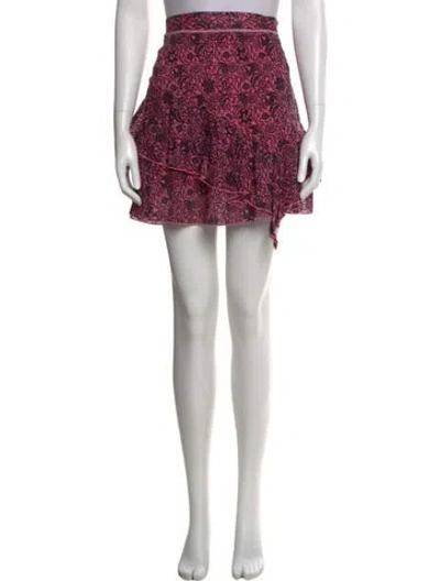 Pre-owned Derek Lam 10 Crosby Printed Mini Skirt In Multi