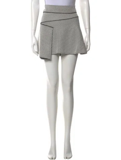 Pre-owned Derek Lam 10 Crosby Printed Mini Skirt In Neutral