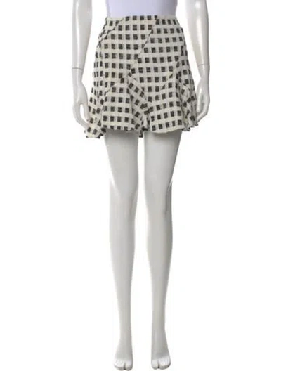 Pre-owned Derek Lam 10 Crosby Printed Mini Skirt In Neutral