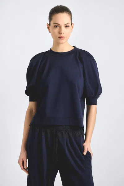Derek Lam 10 Crosby Prisilla Solid Double Jersey Top In Multi