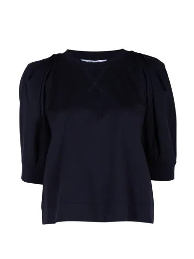 Derek Lam 10 Crosby Prisilla Puff-sleeve Top In Black