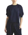 Derek Lam 10 Crosby Prisilla Solid Double Jersey Top In Black