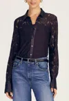 Derek Lam 10 Crosby Raissa Button Down Top In Aubergine In Purple