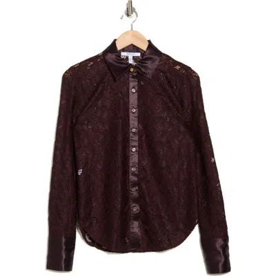 Derek Lam 10 Crosby Raissa Button-up Shirt In Aubergine