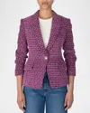 Derek Lam 10 Crosby Ralph Boucle Knit Jacket In Lilac/wild Berry