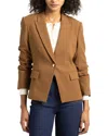 Derek Lam 10 Crosby Ralph Ruched Jacket In Brown