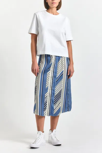 Derek Lam 10 Crosby Ravenna Button Front Skirt In Blue