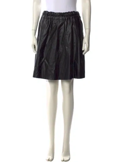 Pre-owned Derek Lam 10 Crosby Raw-edge Trim Knee-length Skirt In Black