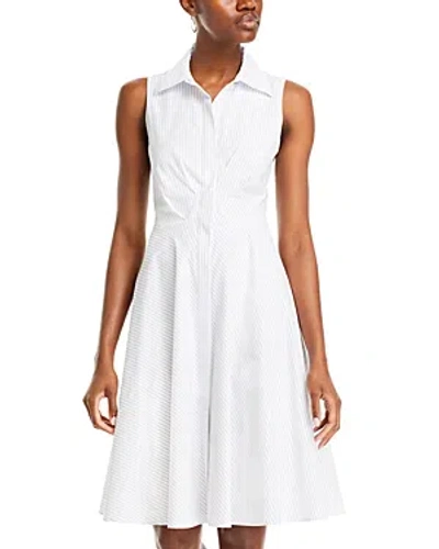 Derek Lam 10 Crosby Reena Sleeveless Shirt Dress In White
