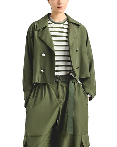 Derek Lam 10 Crosby Renata Poplin Cropped Jacket In Brown