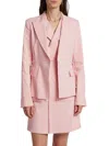 Derek Lam 10 Crosby Rhonda Lace-up Linen-blend Blazer In Pink