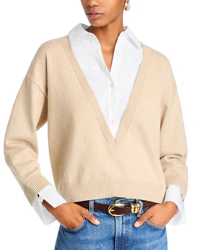 DEREK LAM 10 CROSBY RIDA LAYERED LOOK SWEATER