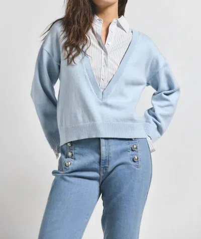 Derek Lam 10 Crosby Rida Striped Sweater In Ice Multi