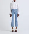 Derek Lam 10 Crosby Robertson Crop Flare Jeans In Dover Light In Blue