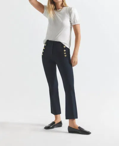 Derek Lam 10 Crosby Robertson Crop Flare Trouser In Midnight In Black