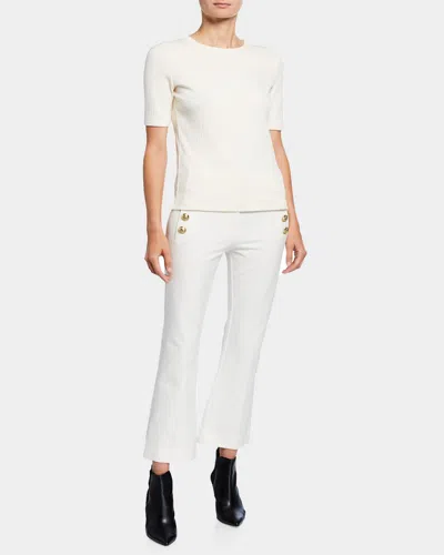 Derek Lam 10 Crosby Robertson Cropped Flare In White