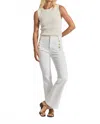 Derek Lam 10 Crosby Robertson Denim Flare Pants In Blanc De Blanc In White