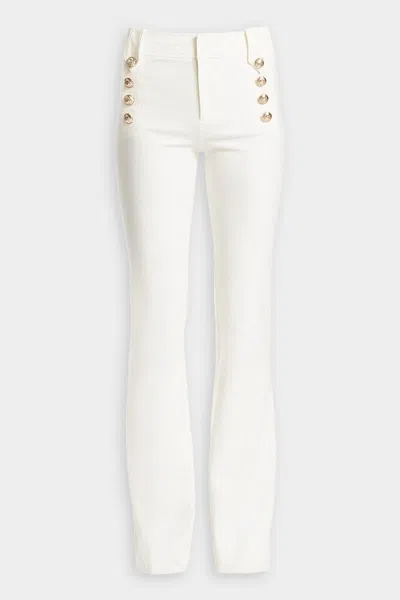Derek Lam 10 Crosby Robertson Flare Trouser With Sailor Buttons In Soft White
